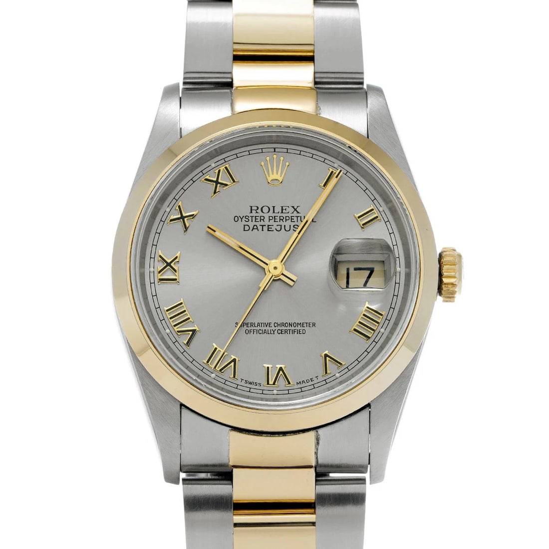 ROLEX DATEJUST GRAY WATCH: Rolex Datejust Gray Watch Brand: ROLEX Type/Style: Wristwatch Material: Band Material Stainless Case Material Sapphire Crystal Color: Dial Color Gray Size: Wrist Size 19cm Case Size 36 x 36 mm Acc