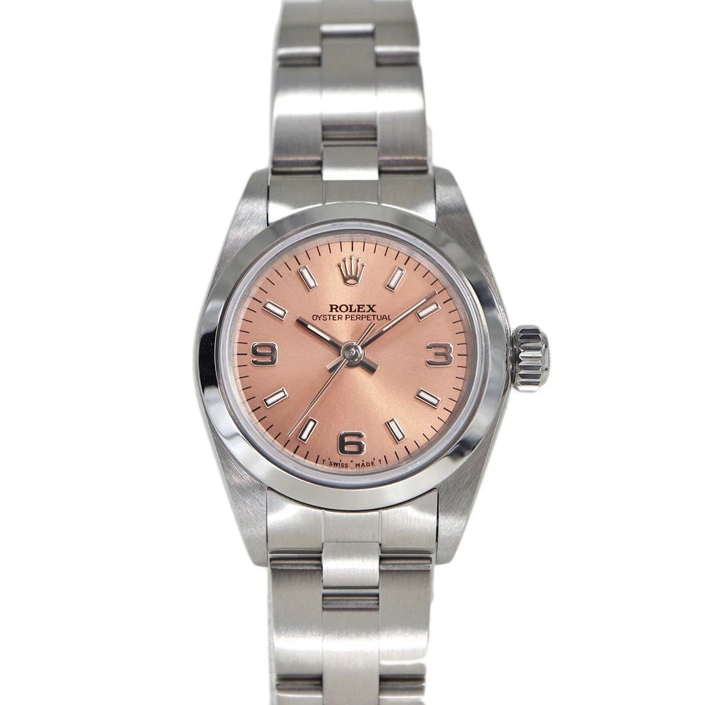 ROLEX PINK WATCH: Rolex Pink Watch Brand: ROLEX Type/Style: Wristwatch Material: Case Material N/A Band Material N/A Color: Dial Color Pink Size: Wrist Size 17.0cm Case Size 24.0mm Accessories: None Accessories