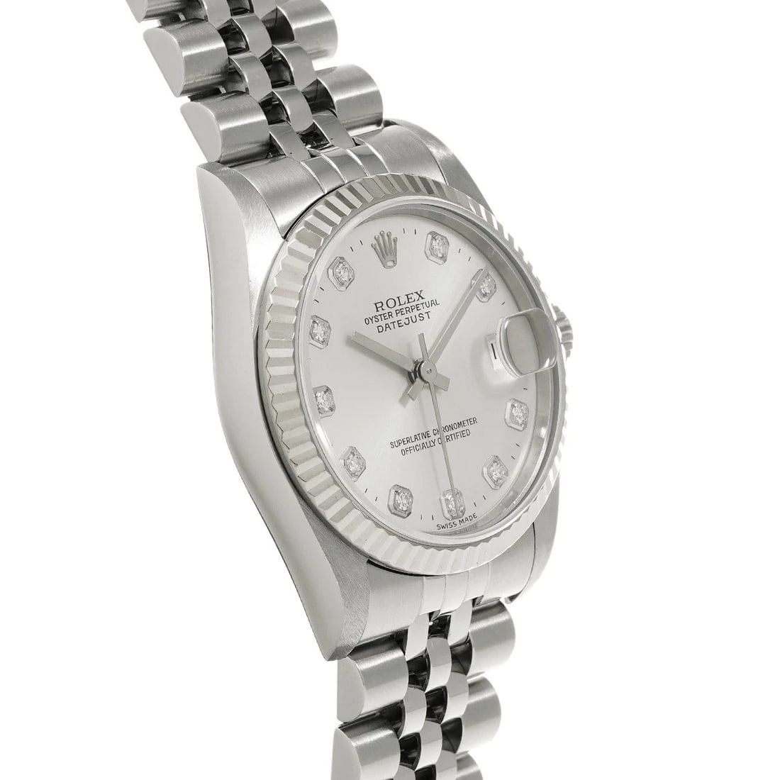 ROLEX DATEJUST SILVER WATCH - 3