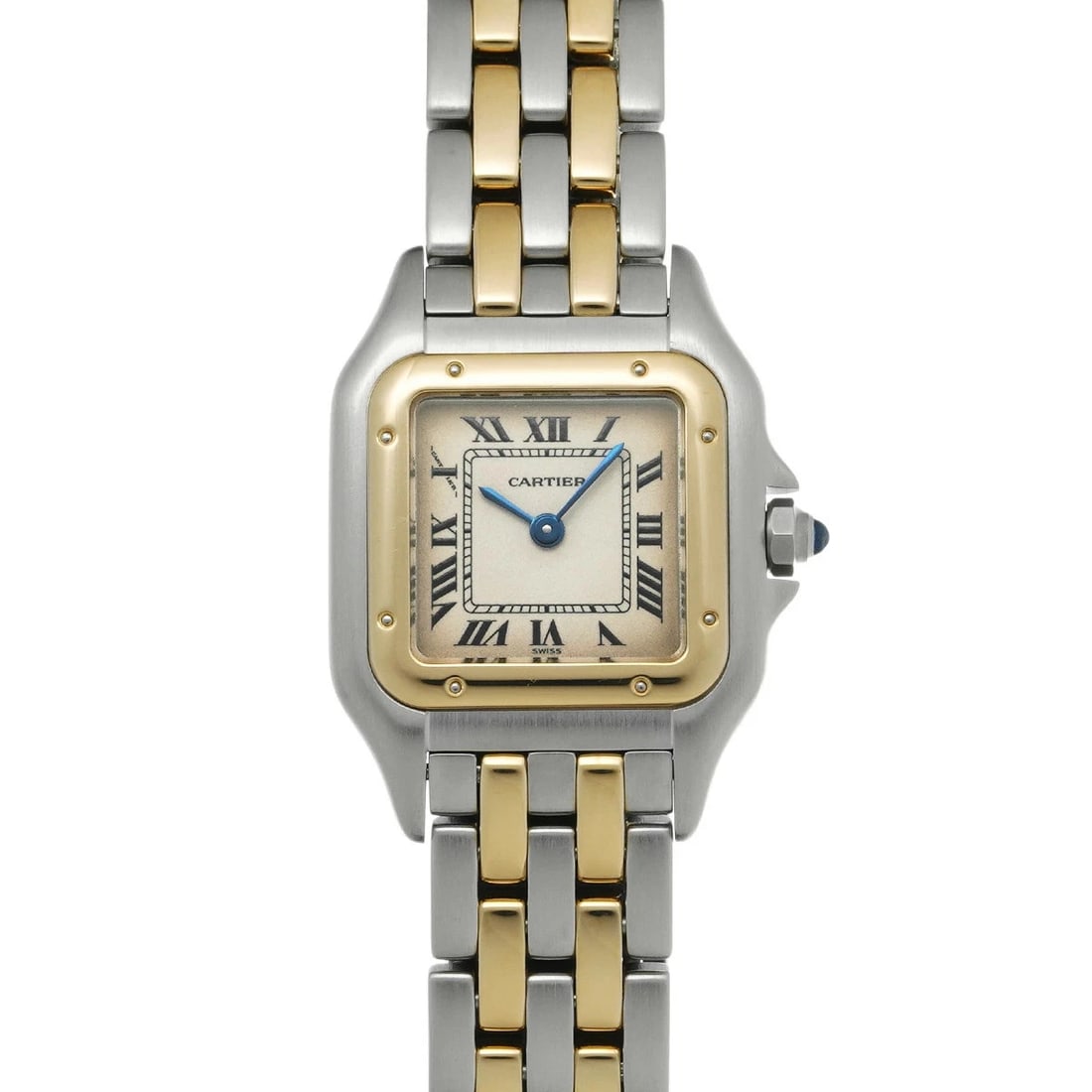 CARTIER PANTHERE SILVER WATCH: Cartier Panthere Silver Watch Brand: CARTIER Type/Style: Wristwatch Material: Band Material Stainless Case Material Sapphire Crystal Color: Dial Color Size: Wrist Size 14.5cm Case Size 30 x 22 mm