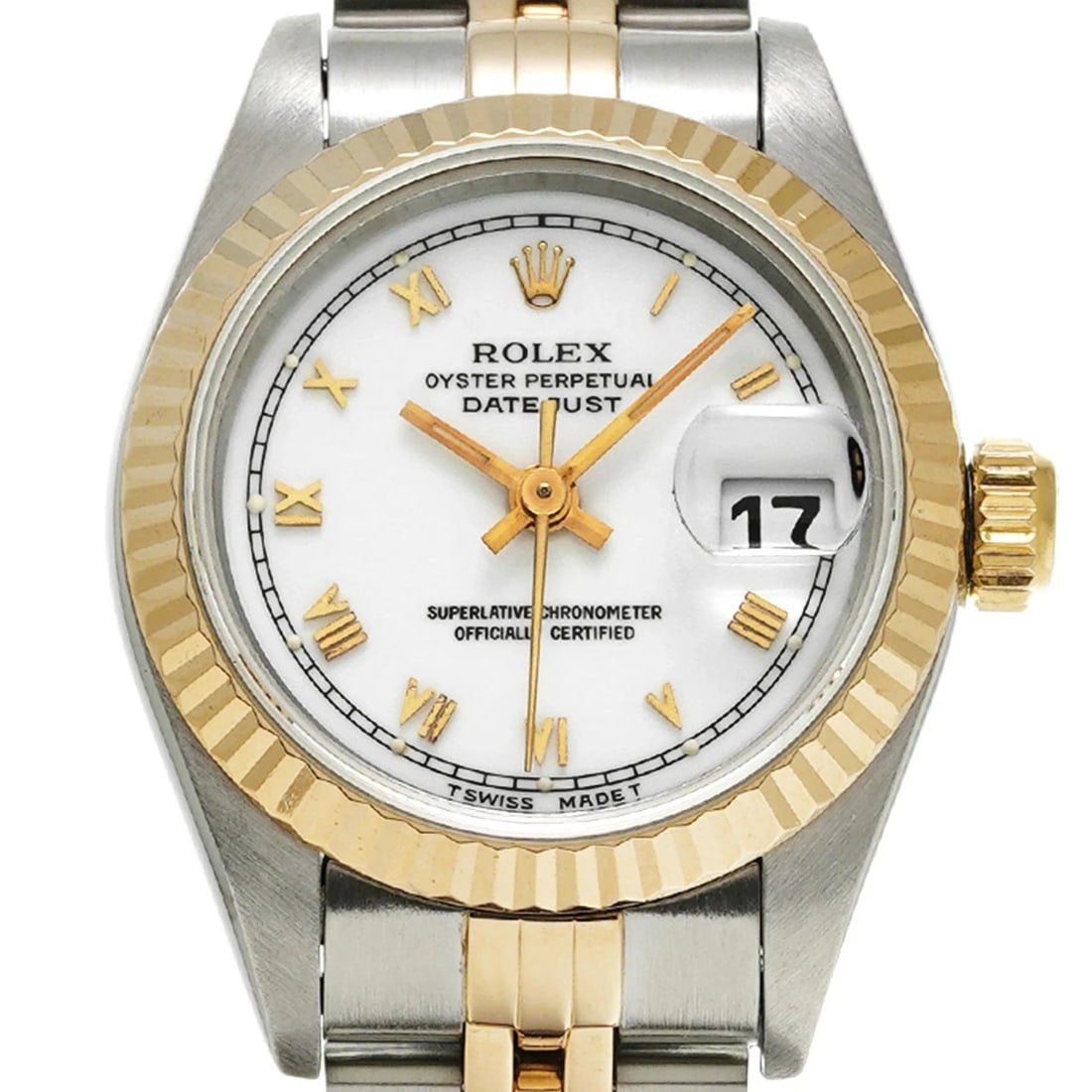 ROLEX DATEJUST WHITE WATCH - 3