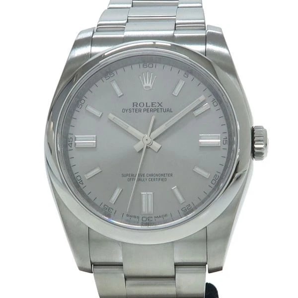 ROLEX OYSTER PERPETUAL WATCH: Rolex Oyster Perpetual Watch Brand: ROLEX Type/Style: Wristwatch Material: Case Material N/A Band Material Stainless Steel Color: Dial Color Size: Wrist Size 17.5cm Case Size 36mm Accessories: None