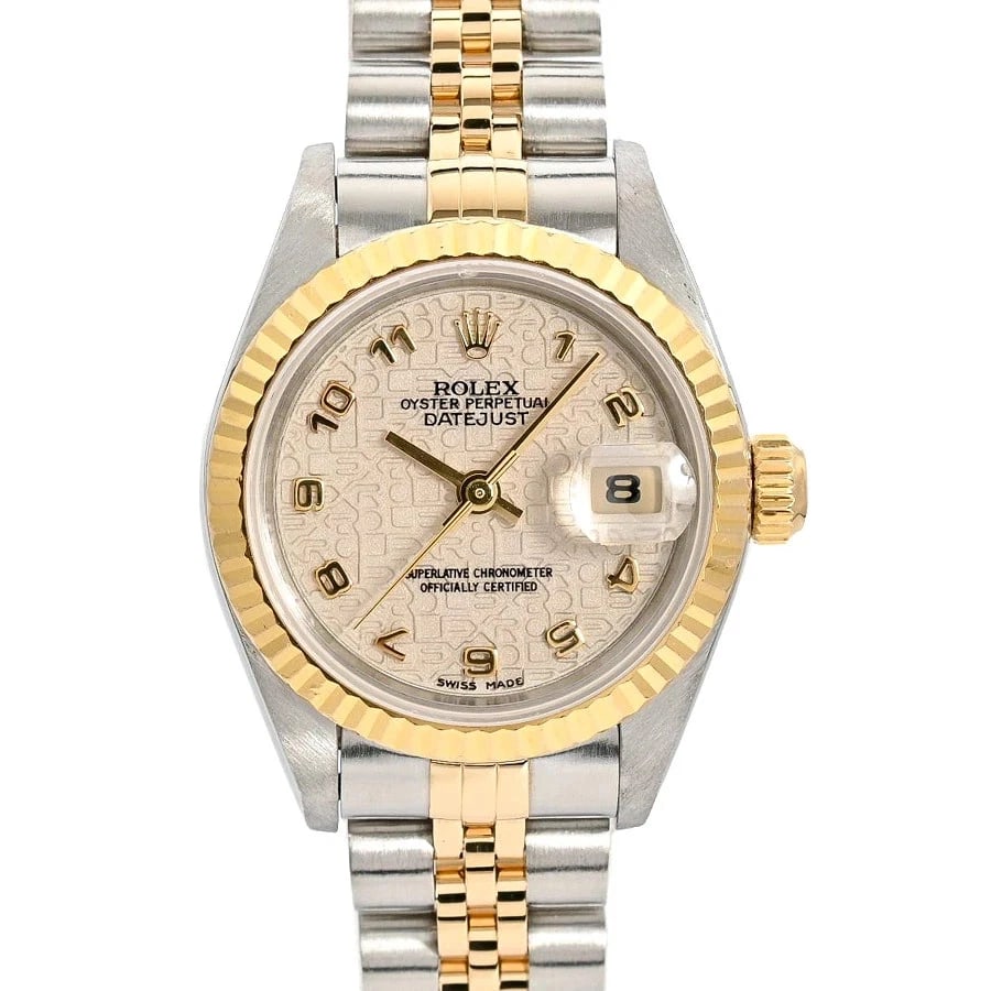 ROLEX DATEJUST IVORY WATCH: Rolex Datejust Ivory Watch Brand: ROLEX Type/Style: Wristwatch Material: Band Material Stainless Steel/Yellow Gold/ Case Material N/A Color: Dial Color Ivory Size: Wrist Size 16.5cm Case Size 26mm