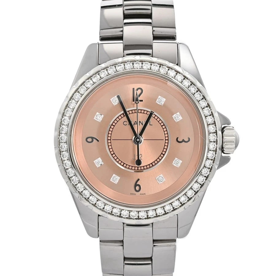 CHANEL PINK WATCH: Chanel Pink Watch Brand: CHANEL Type/Style: Wristwatch Material: Band Material Titanium Case Material N/A Color: Dial Color Pink Size: Wrist Size 16cm Case Size 33mm Accessories: None Accessories