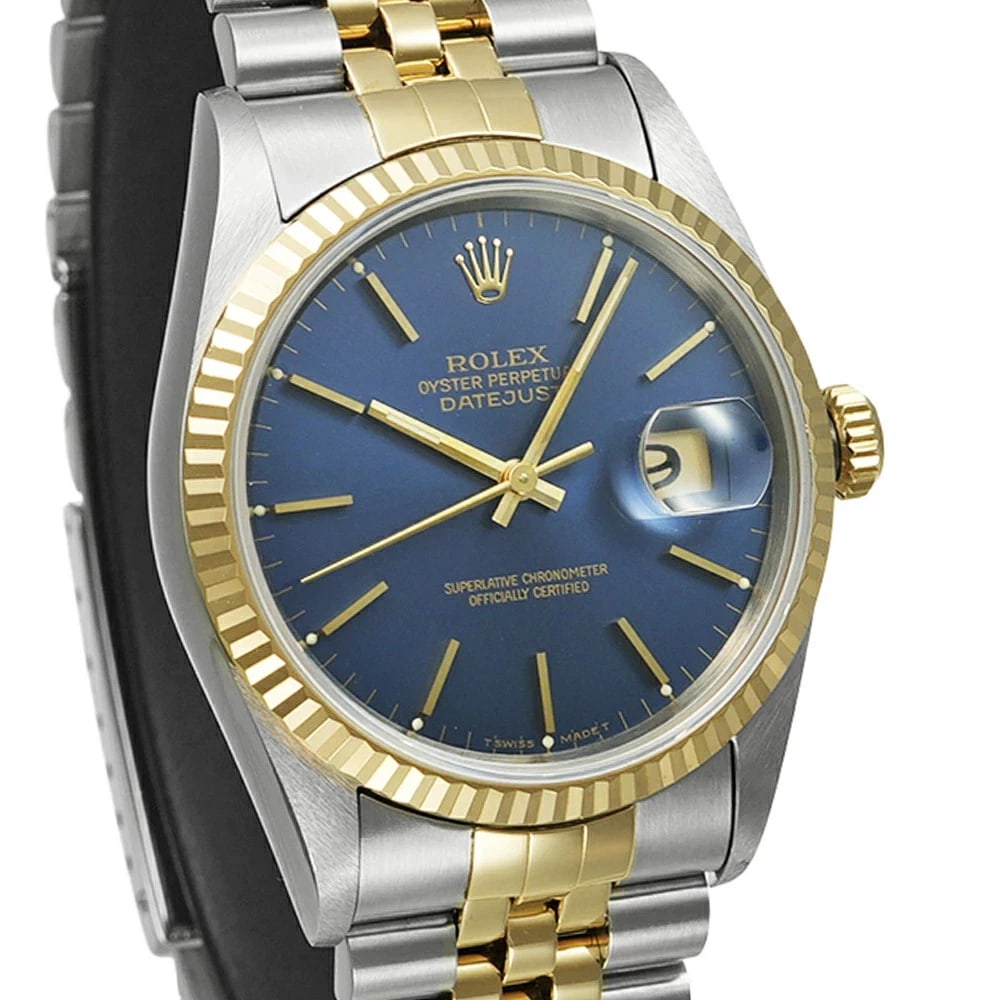 ROLEX DATEJUST BLUE WATCH - 2
