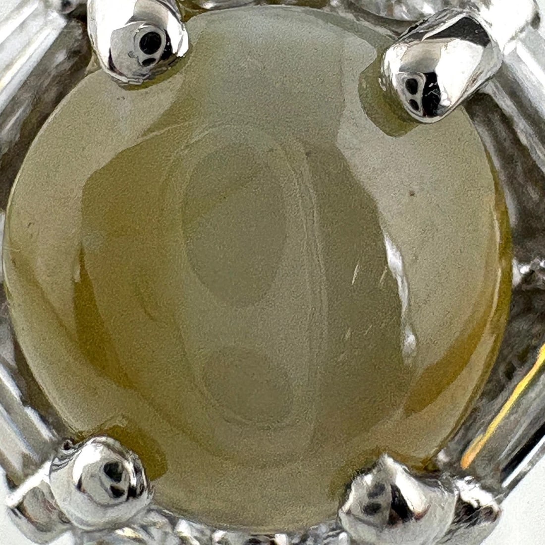 CHRYSOBERYL CAT'S EYE DESIGN RING - 2