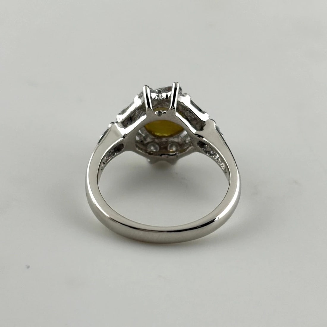 CHRYSOBERYL CAT'S EYE DESIGN RING - 3