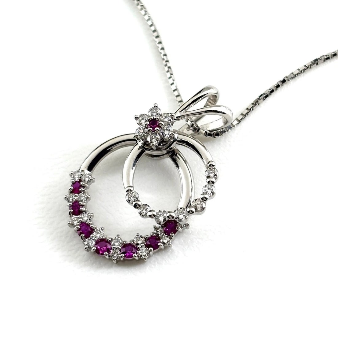 RUBY DESIGN NECKLACE PLATINUM - 4