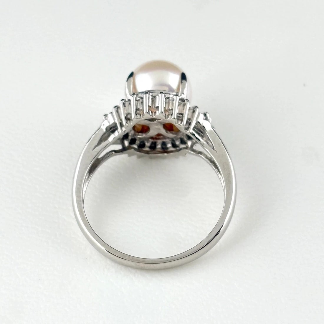 PEARL DESIGN RING PLATINUM RING - 2