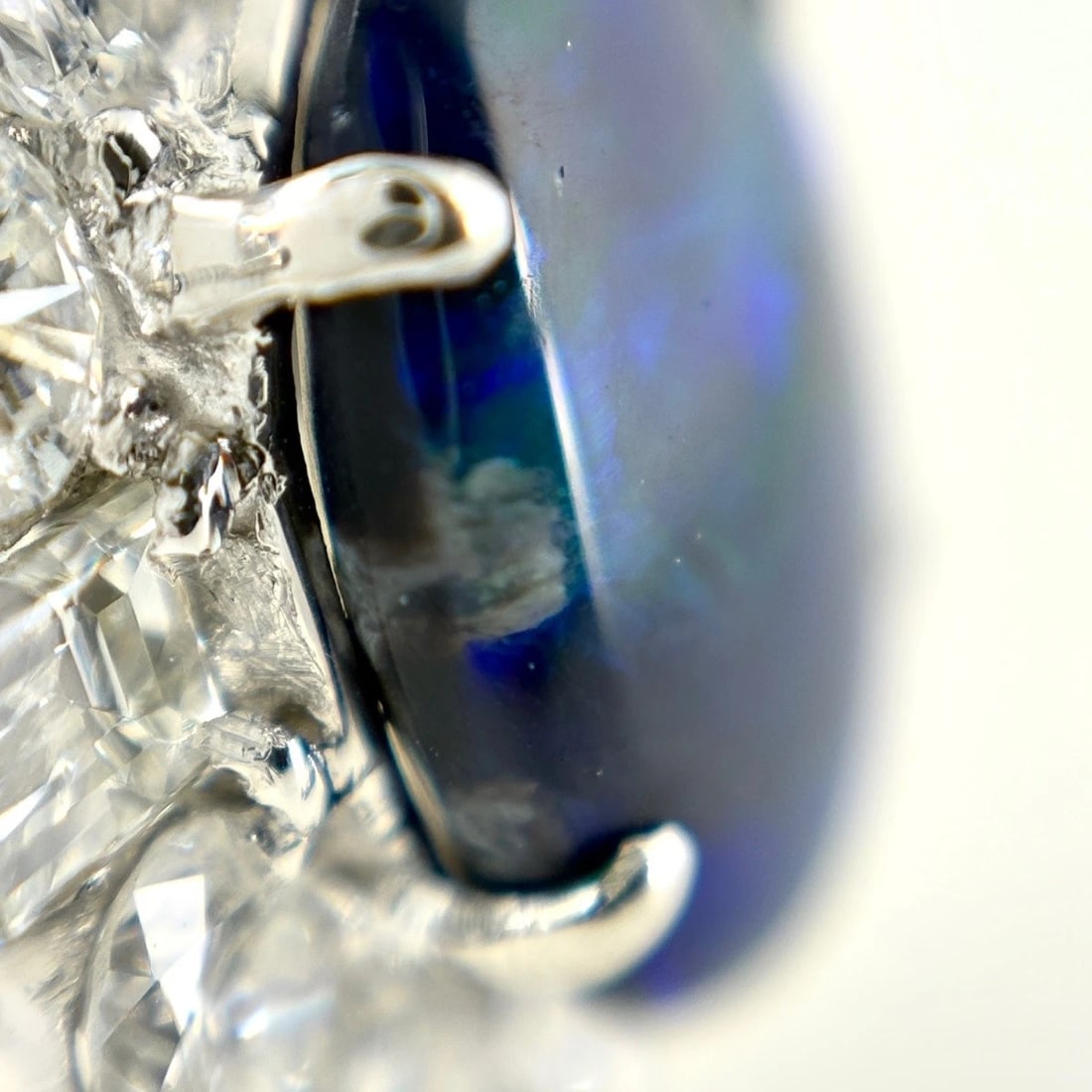 BLACK OPAL DESIGN RING PLATINUM - 3