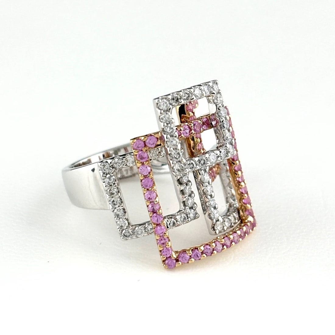 PINK SAPPHIRE DESIGN RING - 2
