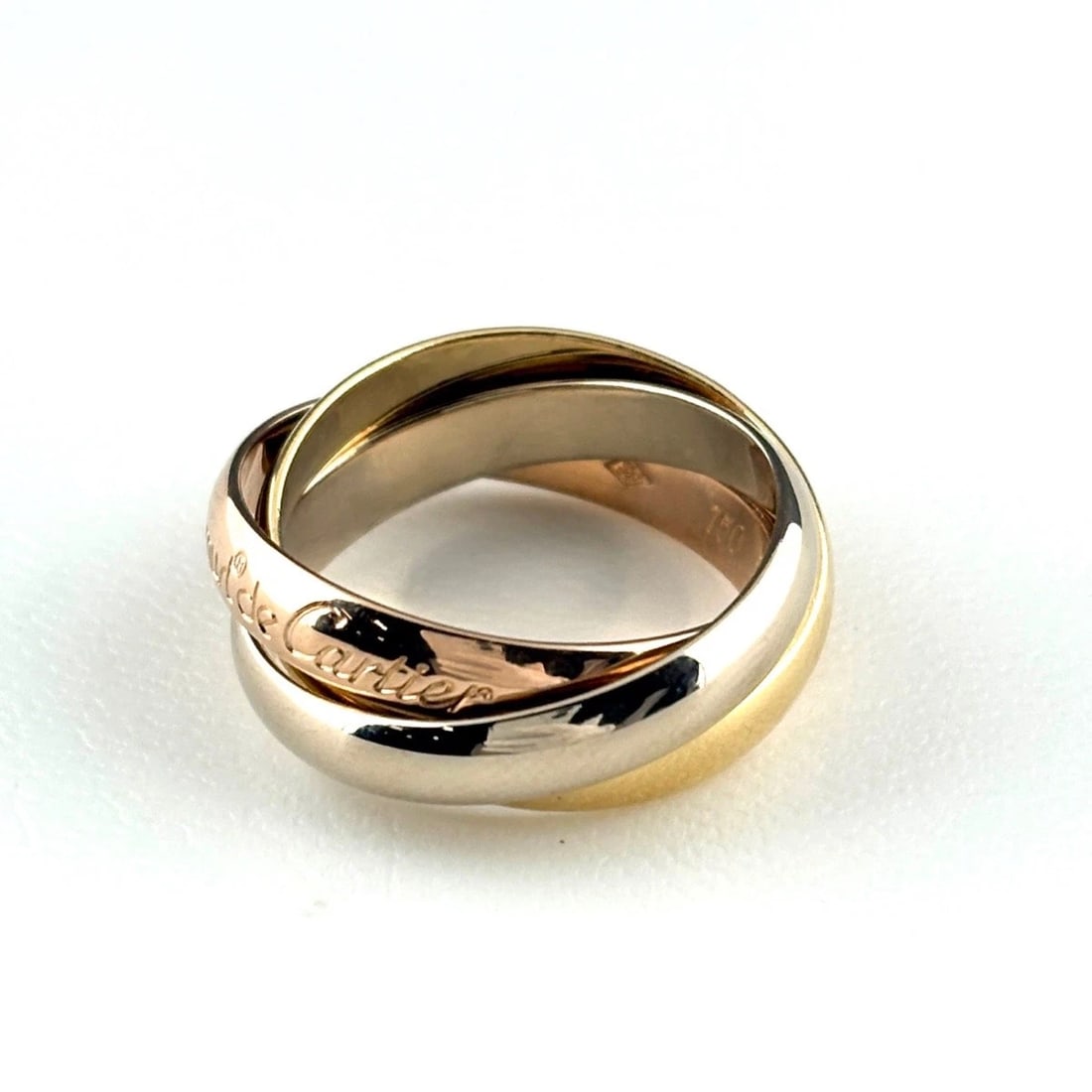 CARTIER TRINITYRING: CARTIER TrinityRing Brand: CARTIER Type/Style: Ring Material: 18K YG WG PG, Color: Multi Color Size: US 5.5 Accessories: None Accessories Notice: When purchasing pre-owned goods, please refer to the