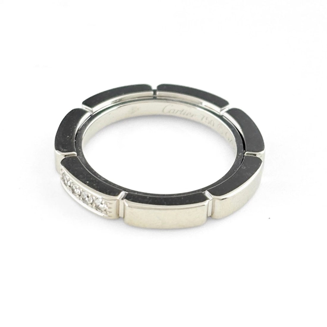 CARTIER MAILLON PANTHERE DIAMOND RING: CARTIER Maillon Panthere Diamond Ring Brand: CARTIER Type/Style: Ring Material: 750, Color: None Size: US 3.5 Accessories: None Accessories Notice: When purchasing pre-owned goods, please refer to
