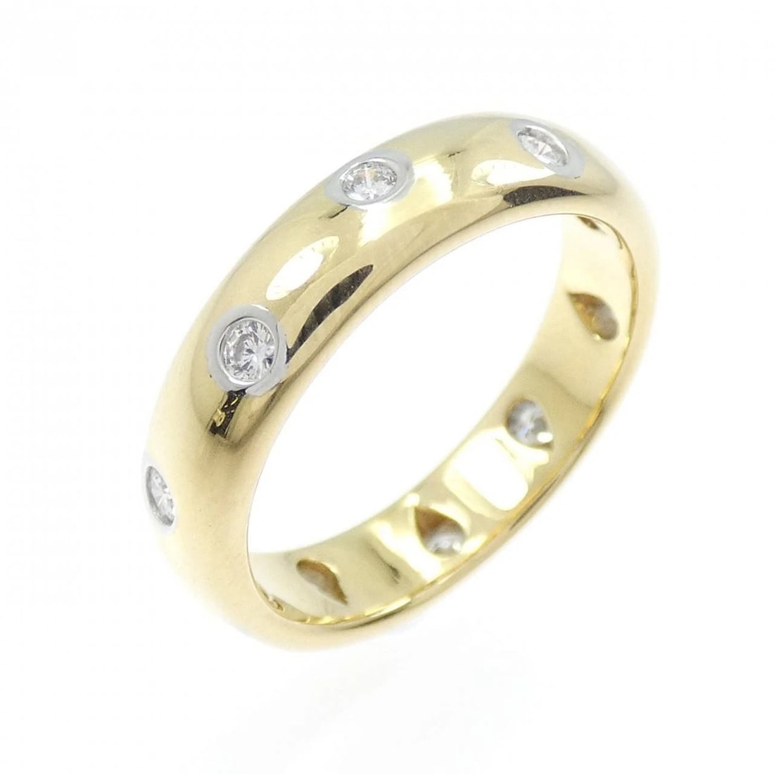 TIFFANY & CO. DOTS RING: TIFFANY & Co. Dots Ring Brand: TIFFANY&Co. Type/Style: TIFFANY & Co. Ring Material: 750 Yellow Gold/Platinum 950, Main Stone Natural Color: yellow gold,silver Size: US5 1/4 Accessories: None