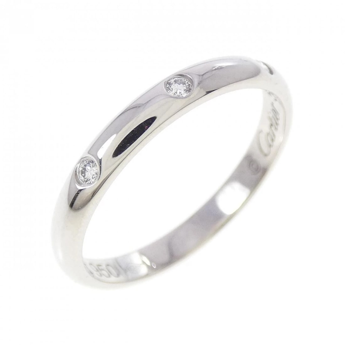 CARTIER WEDDING RING: Cartier Wedding Ring Brand: CARTIER Type/Style: Cartier Ring Material: Platinum950, Main Stone Natural Color: SILVER Size: US5 1/4(50) Accessories: None Accessories Notice: When purchasing