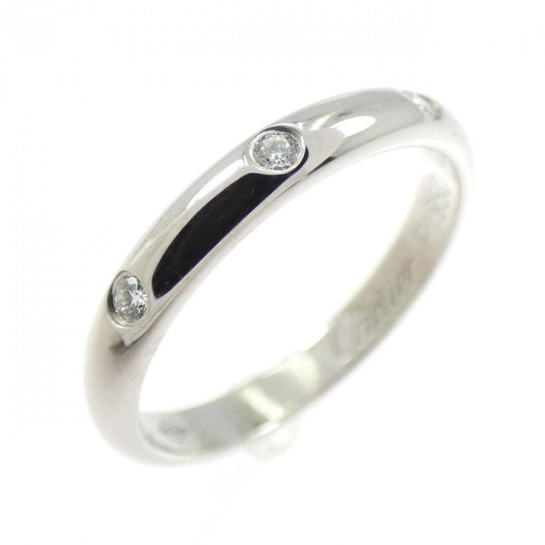 CARTIER WEDDING RING: Cartier Wedding Ring Brand: CARTIER Type/Style: Cartier Ring Material: Platinum950, Main Stone Natural Color: SILVER Size: US3 1/4(45) Accessories: None Accessories Notice: When purchasing