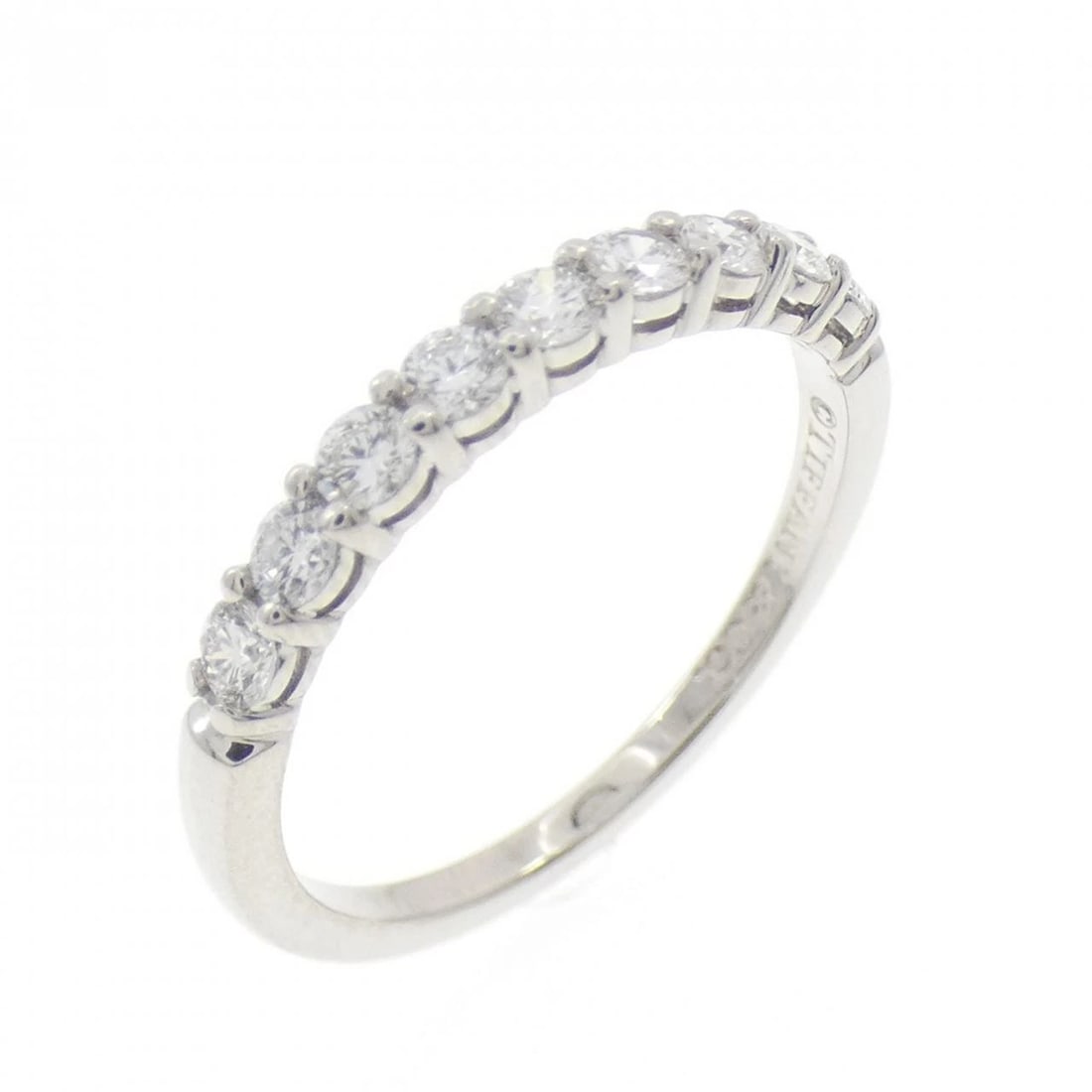 TIFFANY & CO. BAND RING: TIFFANY & Co. Band Ring Brand: TIFFANY&Co. Type/Style: TIFFANY & Co. Ring Material: Platinum950, Main Stone Natural Color: SILVER Size: US4 1/2 Accessories: None Accessories Notice: When p