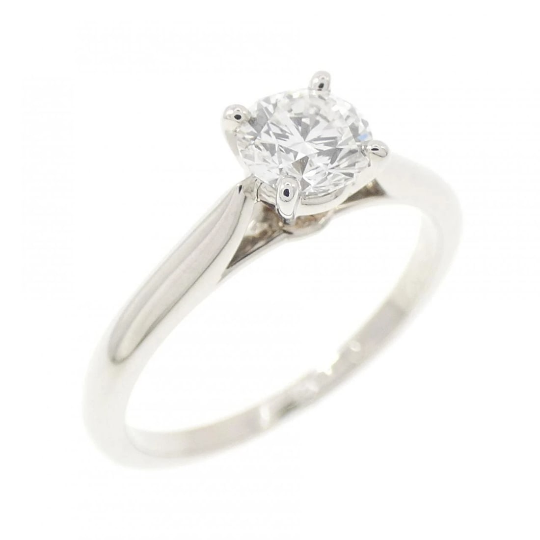 CARTIER SOLITAIRE RING: Cartier Solitaire Ring Brand: CARTIER Type/Style: Cartier Ring Material: Platinum950, Main Stone Natural Color: SILVER Size: US4 1/2(48) Accessories: None Accessories Notice: When purchasing