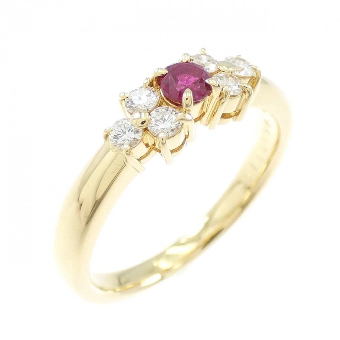 MIKIMOTO RUBY RING: Mikimoto Ruby Ring Brand: MIKIMOTO Type/Style: Mikimoto Ring Material: K18 yellow gold, Main Stone Ruby Color: YELLOW GOLD Size: US5 1/4 Accessories: None Accessories Notice: When purchasing