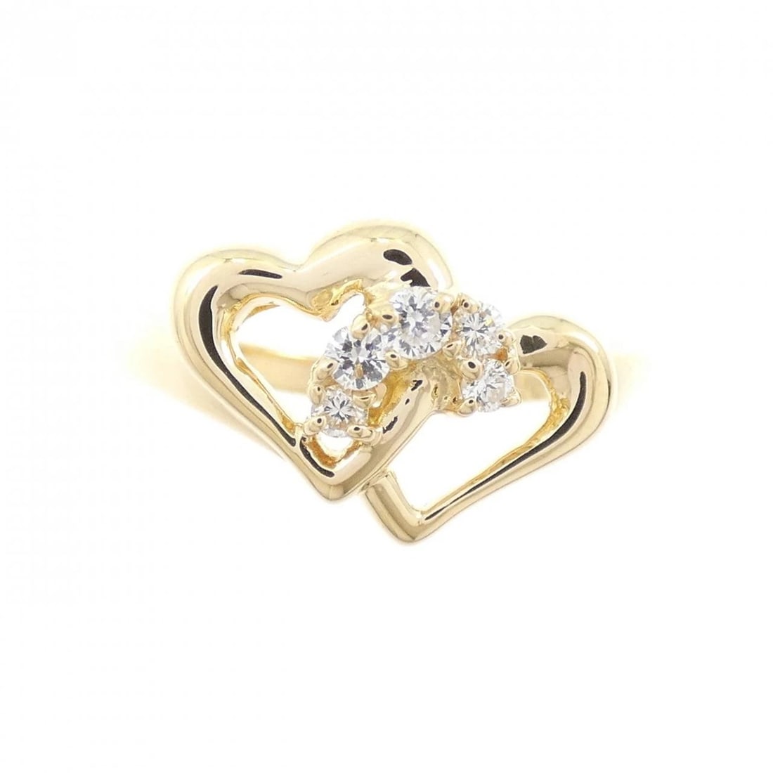TASAKI HEART DIAMOND RING: Tasaki Heart Diamond Ring Brand: TASAKI Type/Style: Tasaki Ring Material: K18 yellow gold, Main Stone Natural Color: YELLOW GOLD Size: US6 1/4 Accessories: None Accessories Notice: When purchasing