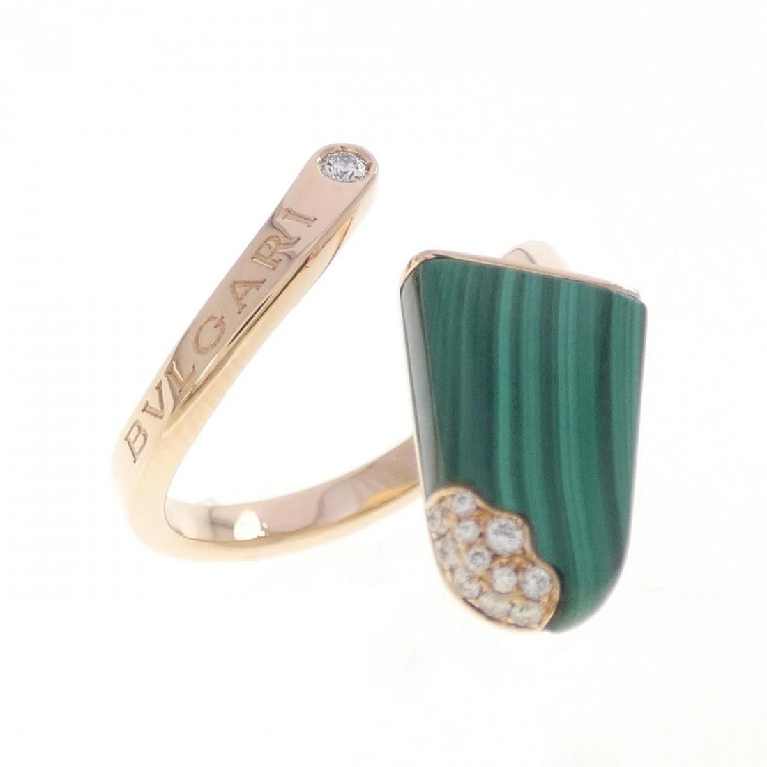 BVLGARI GELATI RING: BVLGARI Gelati Ring Brand: BVLGARI Type/Style: Bulgari Ring Material: 750 Pink Gold, Main Stone Malachite Color: PINK GOLD Size: US5(50) Accessories: None Accessories Notice: When purchasing