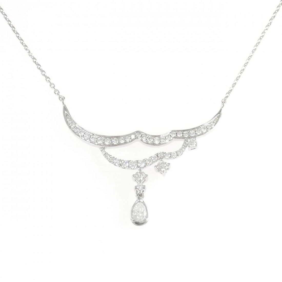 TASAKI DIAMOND NECKLACE: TASAKI Diamond Necklace Brand: TASAKI Type/Style: Tasaki Necklace Material: K18 white gold, Main Stone Natural Color: WHITE GOLD Size: Length48cm Actual Size Pendant length approx. x width approx.: