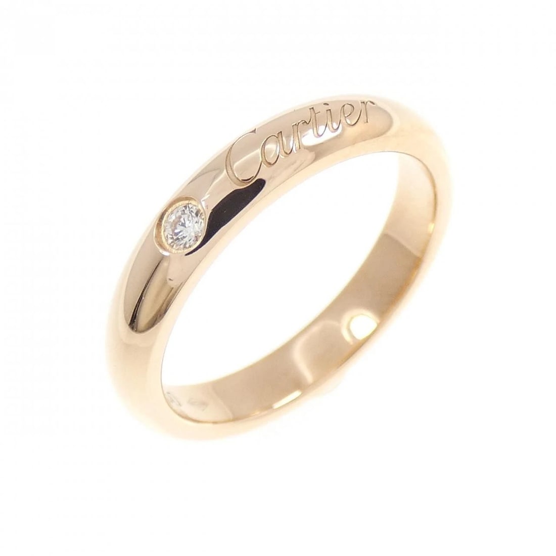 CARTIER WEDDING RING: Cartier Wedding Ring Brand: CARTIER Type/Style: Cartier Ring Material: 750 Pink Gold, Main Stone Natural Color: PINK GOLD Size: US3 1/4(45) Accessories: None Accessories Notice: When purchasing