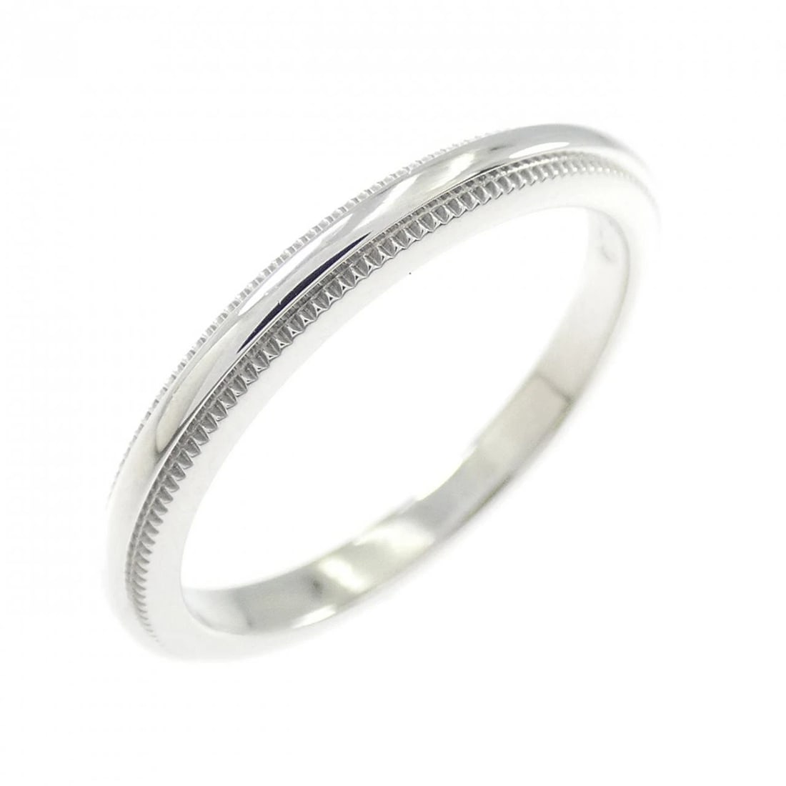TIFFANY & CO. MILGRAIN RING: TIFFANY & Co. Milgrain Ring Brand: TIFFANY&Co. Type/Style: TIFFANY & Co. Ring Material: Platinum950, Color: SILVER Size: US5 Accessories: None Accessories Notice: When purchasing pre-owned goods,