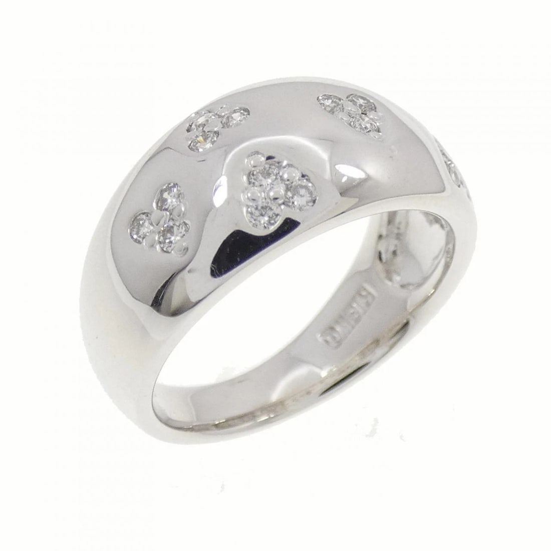 PONTE VECCHIO HEART DIAMOND RING: Ponte Vecchio Heart Diamond Ring Brand: Ponte Vecchio Type/Style: Ponte Vecchio Ring Material: K18 white gold, Main Stone Natural Color: WHITE GOLD Size: US3 1/4 Accessories: None Accessories Notice: