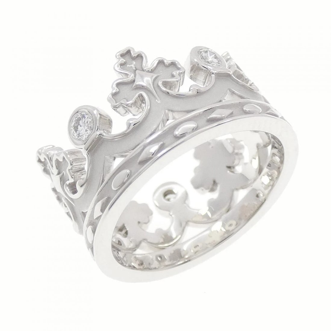 CARRERA Y CARRERA CROWN DIAMOND RING: Carrera y Carrera Crown Diamond Ring Brand: Carrera y Carrera Type/Style: Carrera Carrera Ring Material: 750 white gold, Main Stone Natural Color: WHITE GOLD Size: US6 1/4 Accessories: None