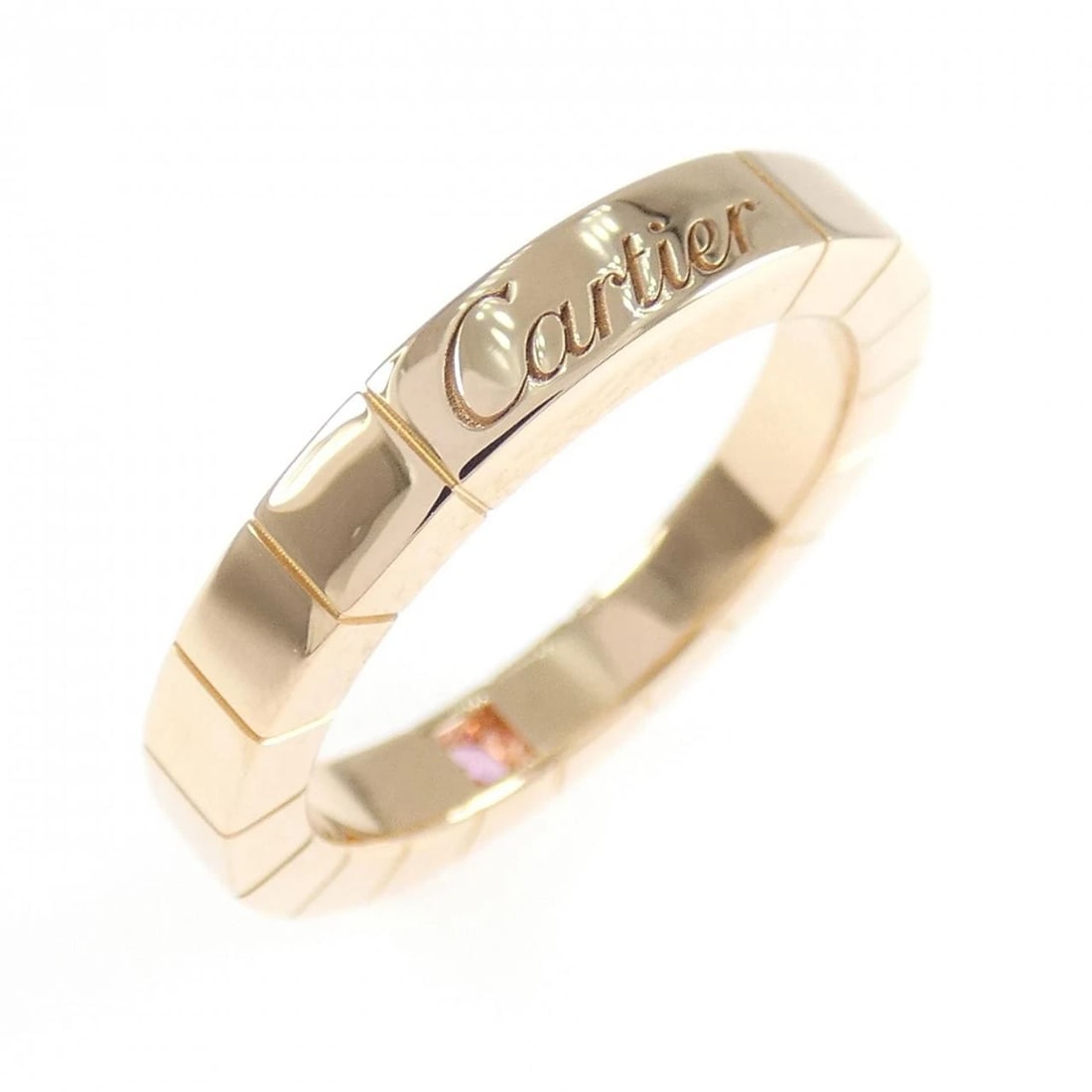 CARTIER LANIER RING: Cartier Lanier Ring Brand: CARTIER Type/Style: Cartier Ring Material: 750 Pink Gold, Main Stone Sapphire Color: pink gold Size: US4 1/2(48) Accessories: None Accessories Notice: When purchasing