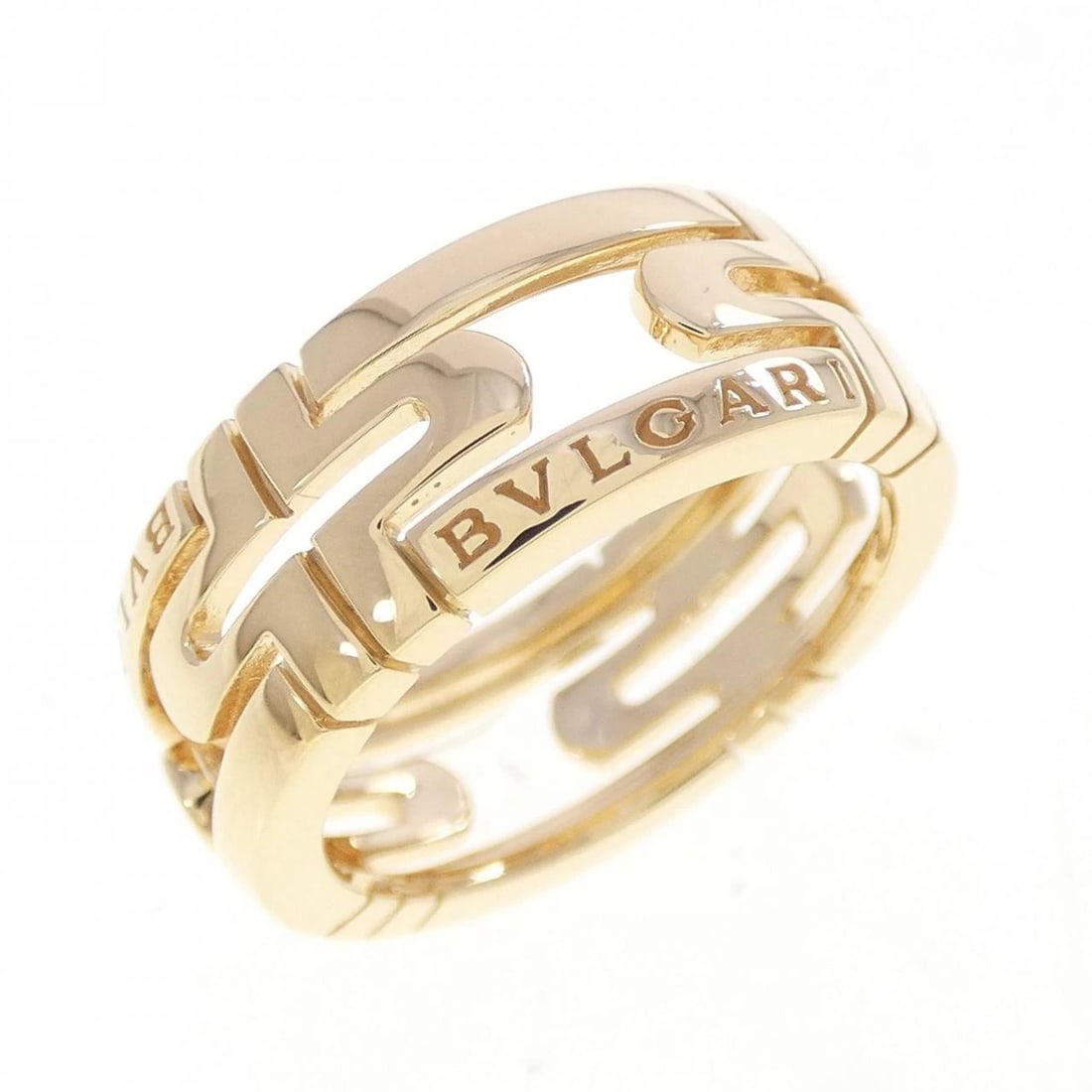BVLGARI PARENTESI SMALL RING: Bvlgari Parentesi Small Ring Brand: BVLGARI Type/Style: Bulgari Ring Material: 750 yellow gold, Color: YELLOW GOLD Size: US5 1/2(51) Accessories: None Accessories Notice: When purchasing pre-owned