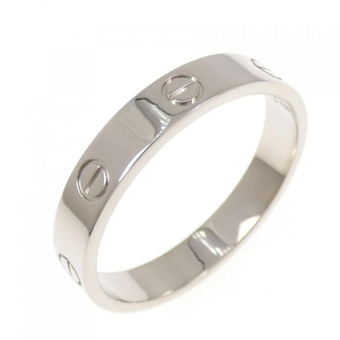 CARTIER MINI LOVE RING: Cartier Mini Love Ring Brand: CARTIER Type/Style: Cartier Ring Material: 750 white gold, Color: white gold Size: US10 1/2(64) Accessories: None Accessories Notice: When purchasing pre-owned goods,