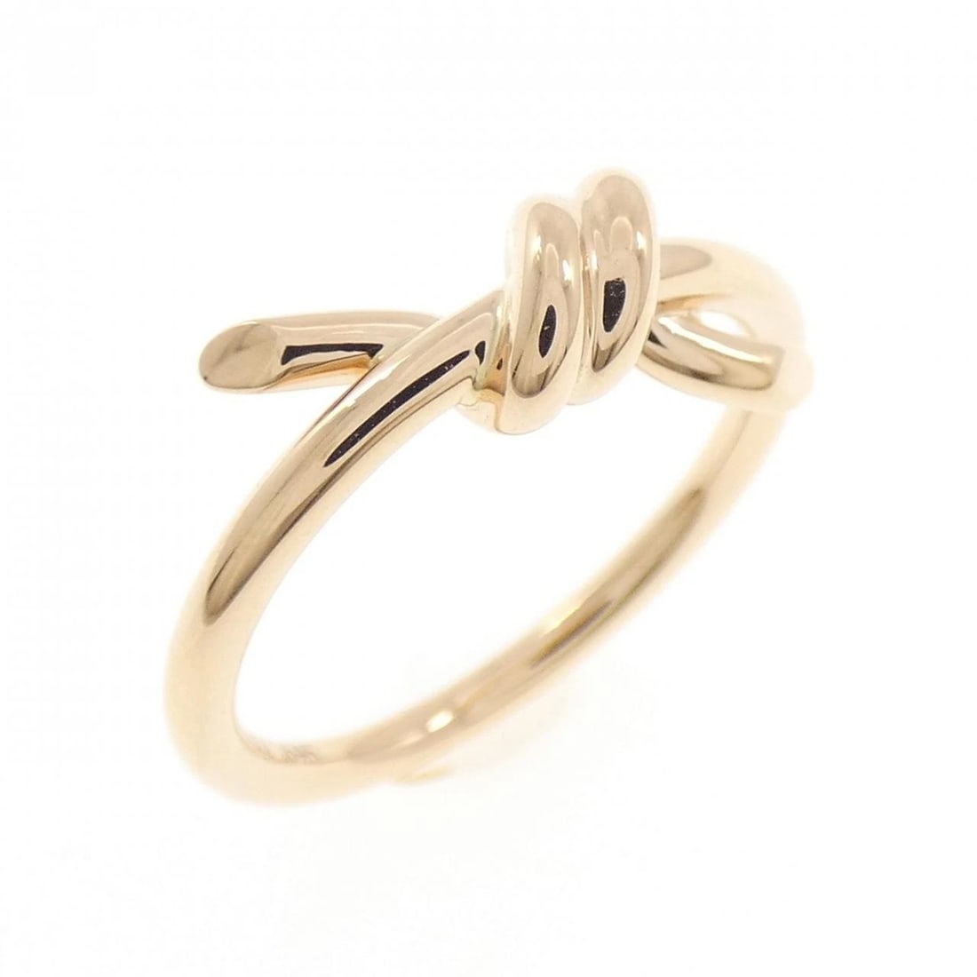 TIFFANY&CO. KNOT RING: TIFFANY&Co. Knot Ring Brand: TIFFANY&Co. Type/Style: TIFFANY & Co. Ring Material: 750 Pink Gold, Color: PINK GOLD Size: US5 1/4 Accessories: None Accessories Notice: When purchasing pre-owned goods,