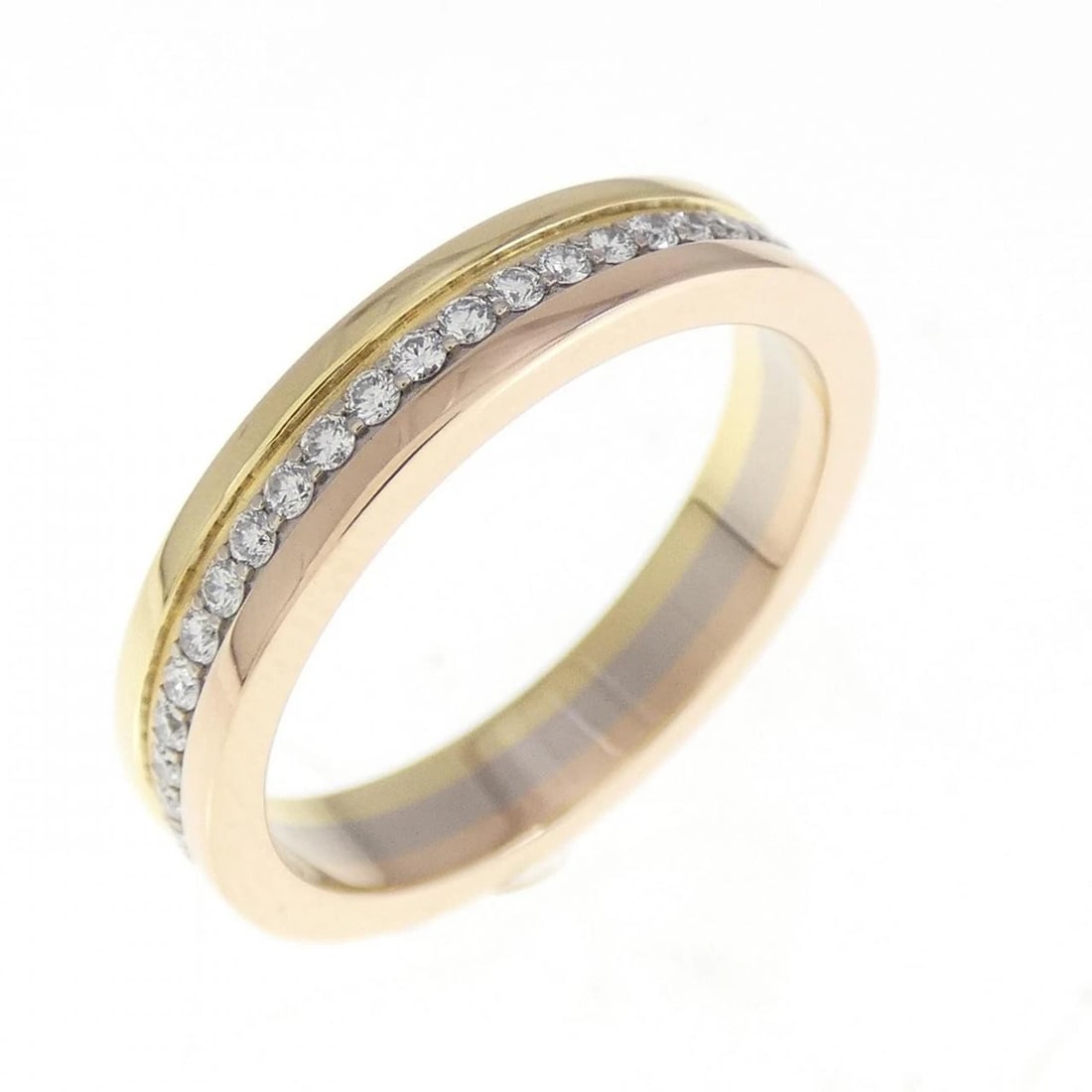CARTIER LOUIS CARTIER RING: Cartier Louis Cartier Ring Brand: CARTIER Type/Style: Cartier Ring Material: 750 Yellow Gold/750 White Gold/750 Pink Gold, Main Stone Natural Color: WG,YG,PG Size: US4(47) Accessories: None