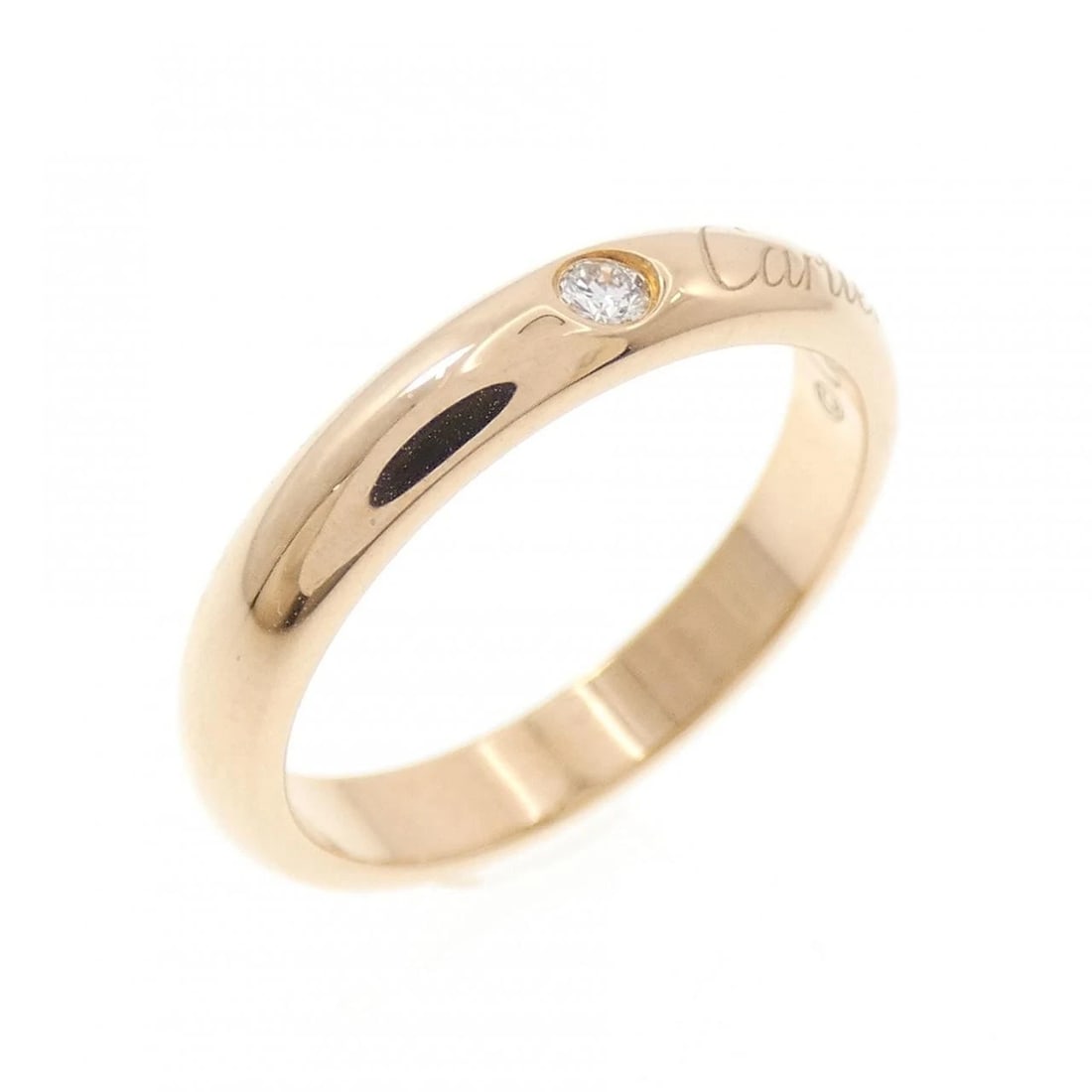 CARTIER WEDDING RING: Cartier Wedding Ring Brand: CARTIER Type/Style: Cartier Ring Material: 750 Pink Gold, Main Stone Natural Color: PINK GOLD Size: US3 3/4(46) Accessories: None Accessories Notice: When purchasing