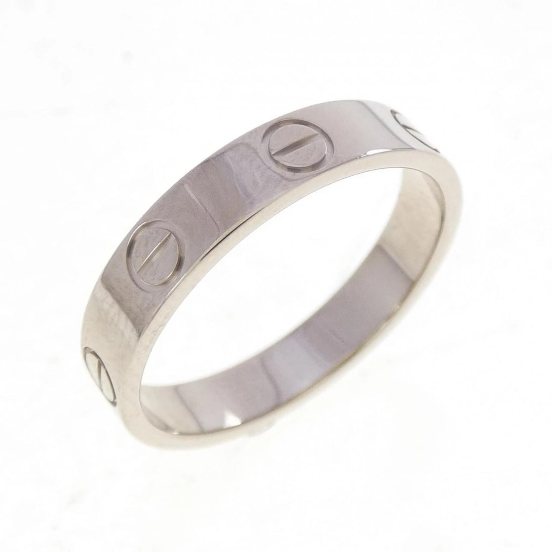 CARTIER MINI LOVE RING: Cartier Mini Love Ring Brand: CARTIER Type/Style: Cartier Ring Material: 750 white gold, Color: WHITE GOLD Size: US6 1/4(52) Accessories: None Accessories Notice: When purchasing pre-owned goods,