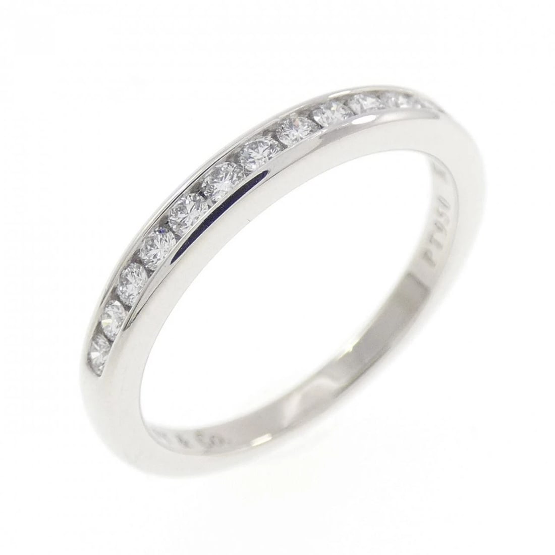 TIFFANY & CO. HALF CIRCLE CHANNEL SETTING RING: TIFFANY & Co. Half Circle Channel Setting Ring Brand: TIFFANY&Co. Type/Style: TIFFANY & Co. Ring Material: Platinum950, Main Stone Natural Color: SILVER Size: US3 3/4 Accessories: None Accessories