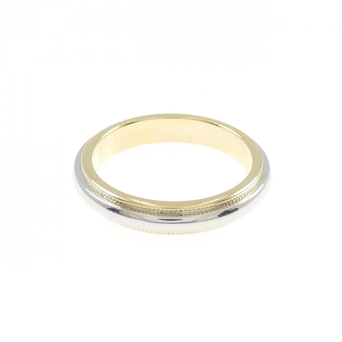 TIFFANY & CO. MILGRAIN RING: TIFFANY & Co. Milgrain Ring Brand: TIFFANY&Co. Type/Style: TIFFANY & Co. Ring Material: 750 Yellow Gold/Platinum 950, Color: YG,SILVER Size: US5 1/4 Accessories: None Accessories Notice: When