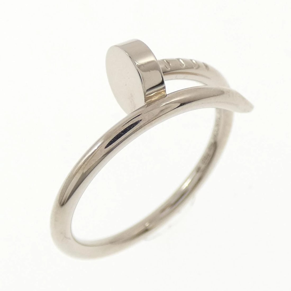 CARTIER JUSTE UN CLOU SMALL RING: Cartier Juste un Clou small ring Brand: CARTIER Type/Style: Cartier Ring Material: 750 white gold, Color: WHITE GOLD Size: US6 1/4(52) Accessories: None Accessories Notice: When purchasing pre-owned