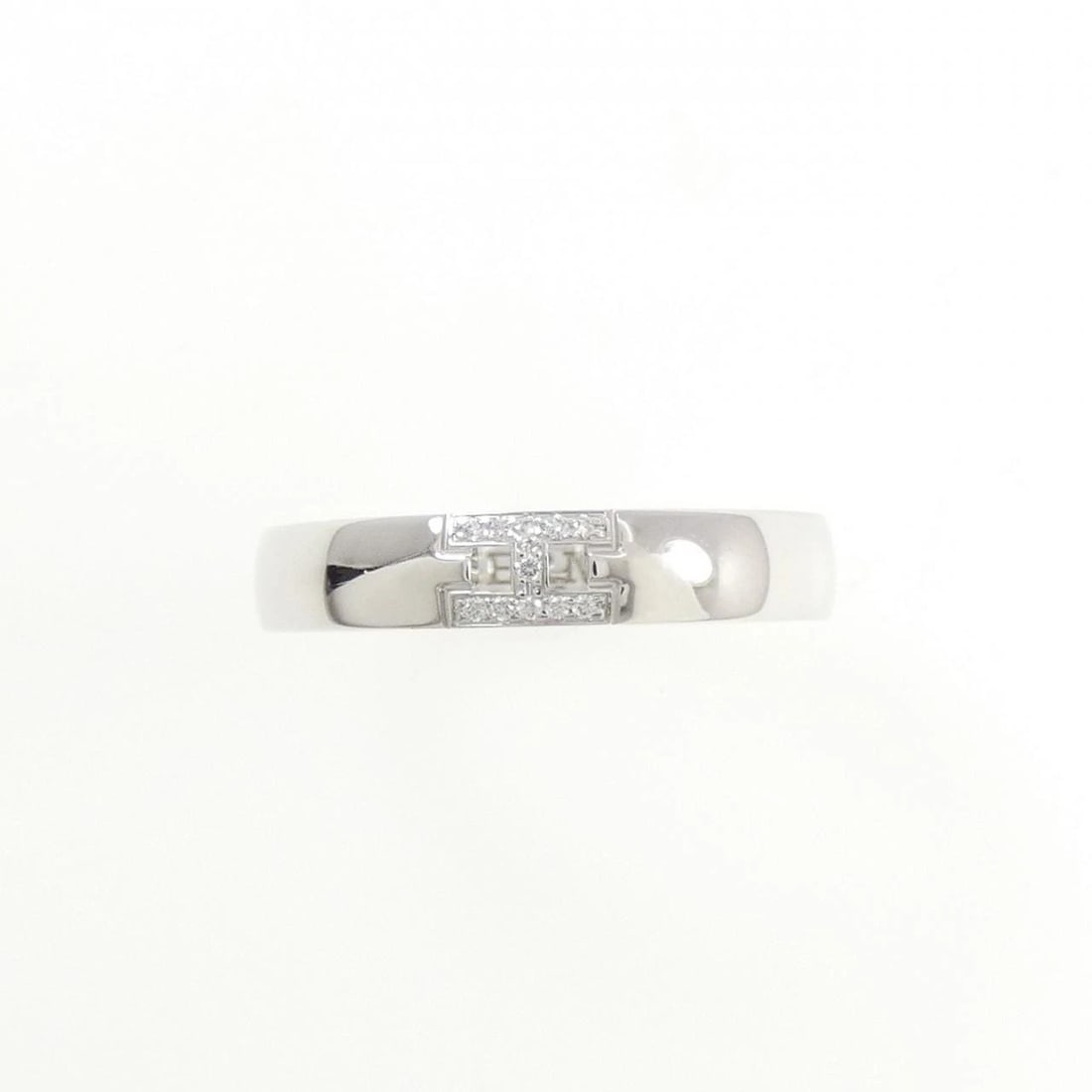 HERMES HERCULES RING: Hermes Hercules Ring Brand: HERMES Type/Style: Hermes Ring Material: 750 white gold, Main Stone Natural Color: WHITE GOLD Size: US6 1/4(53) Accessories: None Accessories Notice: When purchasing