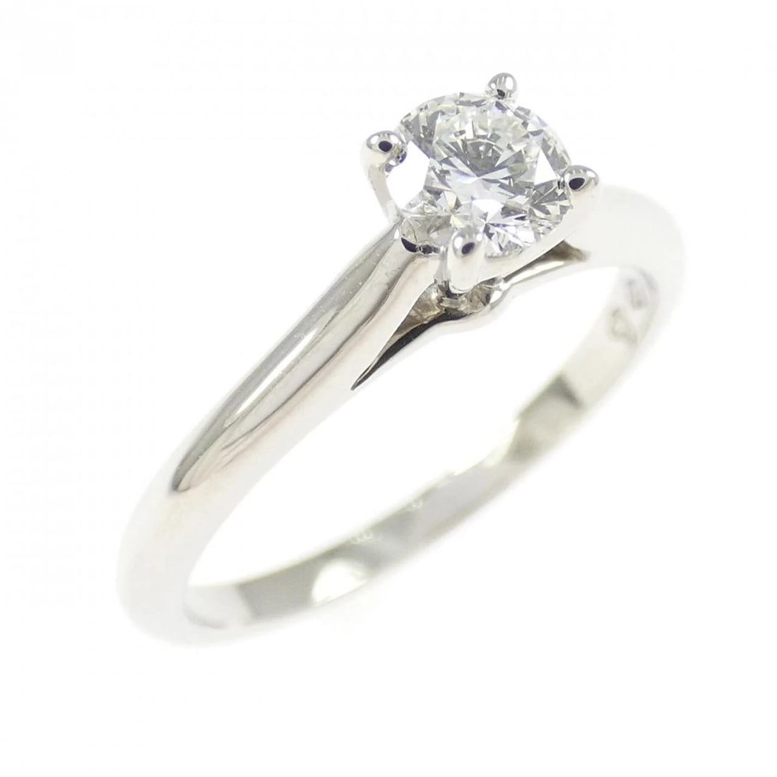 CARTIER SOLITAIRE RING: Cartier Solitaire Ring Brand: CARTIER Type/Style: Cartier Ring Material: Platinum950, Main Stone Natural Color: SILVER Size: US3 3/4(46) Accessories: None Accessories Notice: When purchasing