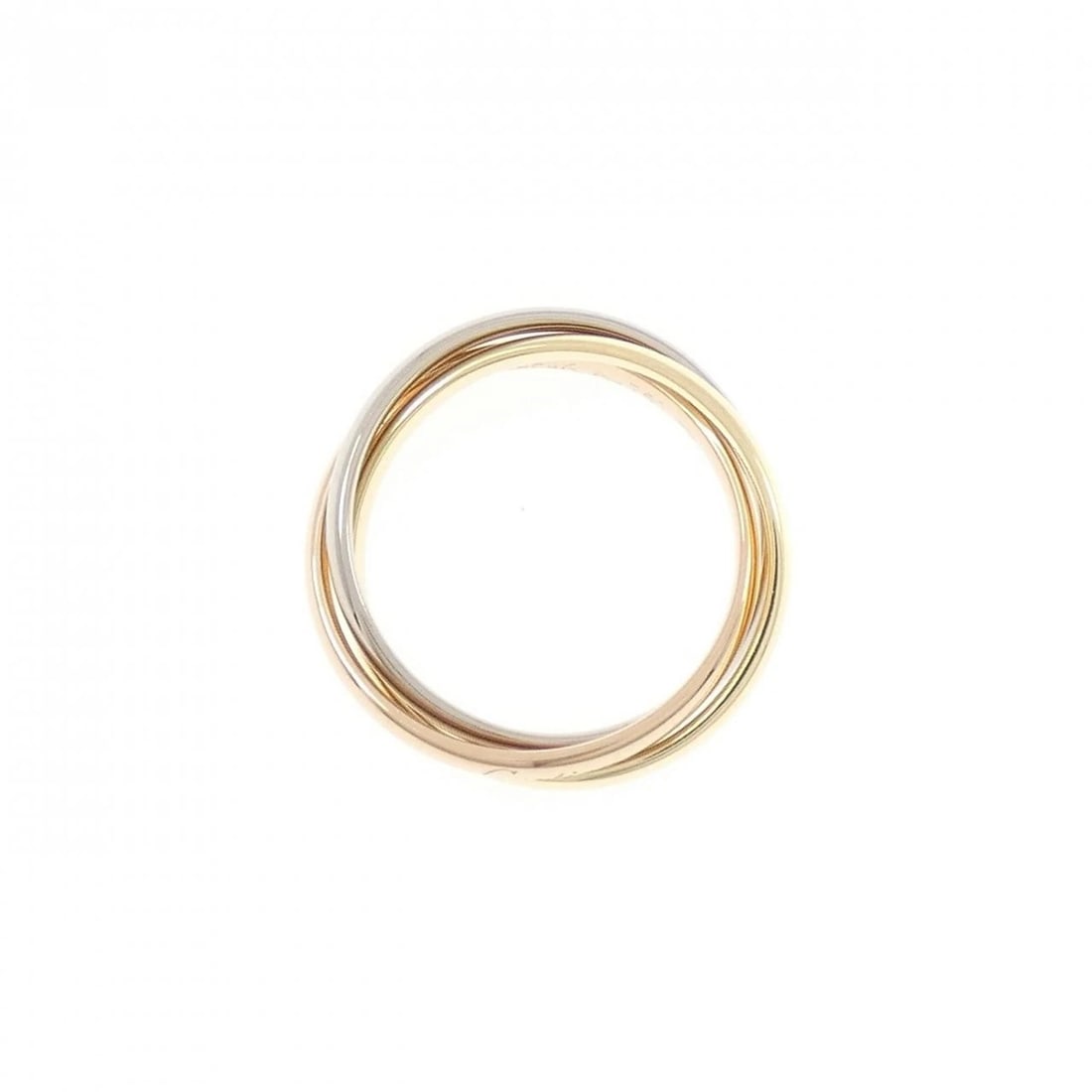 CARTIER TRINITY SMALL RING: Cartier Trinity small ring Brand: CARTIER Type/Style: Cartier Ring Material: 750 Yellow Gold/750 White Gold/750 Pink Gold, Color: WG,YG,PG Size: US5 3/4(51) Accessories: None Accessories Notice: When