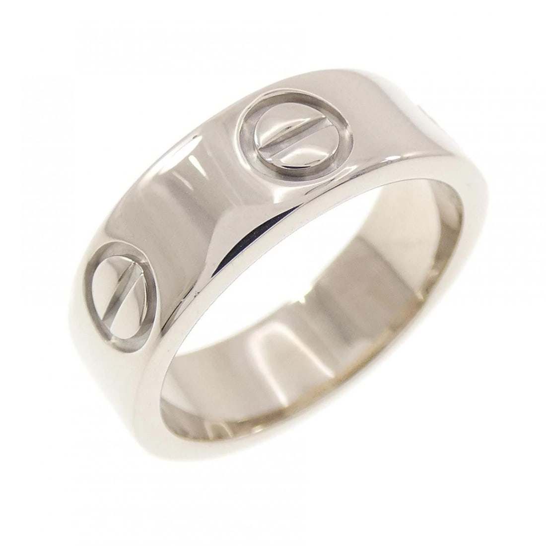 CARTIER LOVE RING: Cartier Love Ring Brand: CARTIER Type/Style: Cartier Ring Material: 750 white gold, Color: WHITE GOLD Size: US3 1/2(45) Accessories: None Accessories Notice: When purchasing pre-owned goods, please