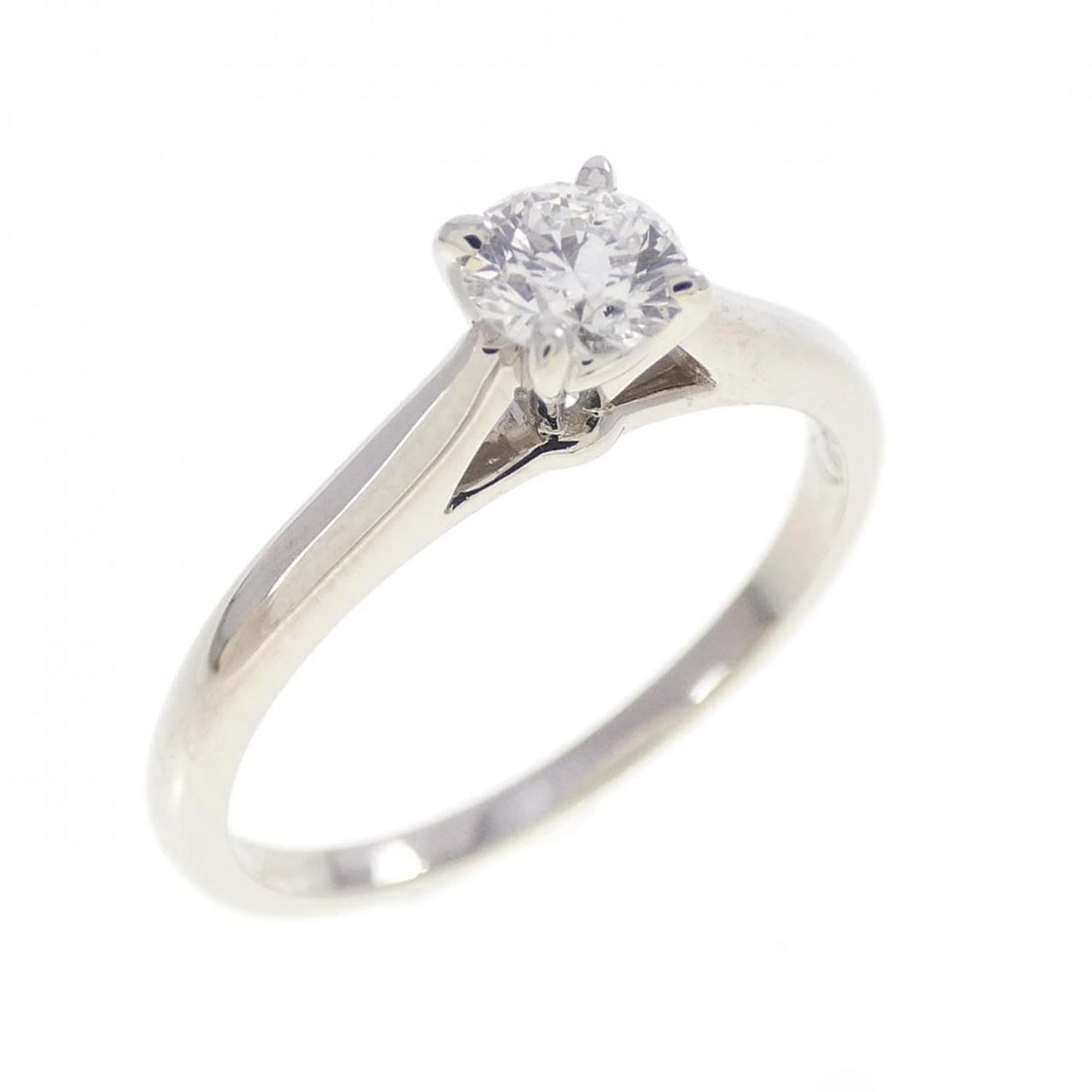 CARTIER SOLITAIRE RING: Cartier Solitaire Ring Brand: CARTIER Type/Style: Cartier Ring Material: Platinum950, Main Stone Natural Color: SILVER Size: US4(47) Accessories: None Accessories Notice: When purchasing pre-owned