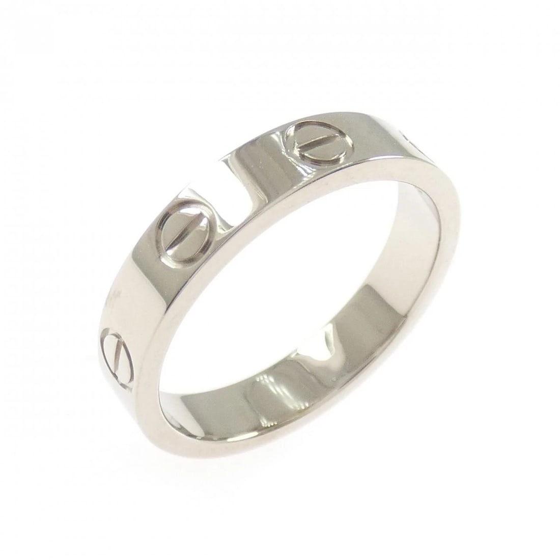 CARTIER MINI LOVE RING: Cartier Mini Love Ring Brand: CARTIER Type/Style: Cartier Ring Material: 750 white gold, Color: WHITE GOLD Size: US5(49) Accessories: None Accessories Notice: When purchasing pre-owned goo
