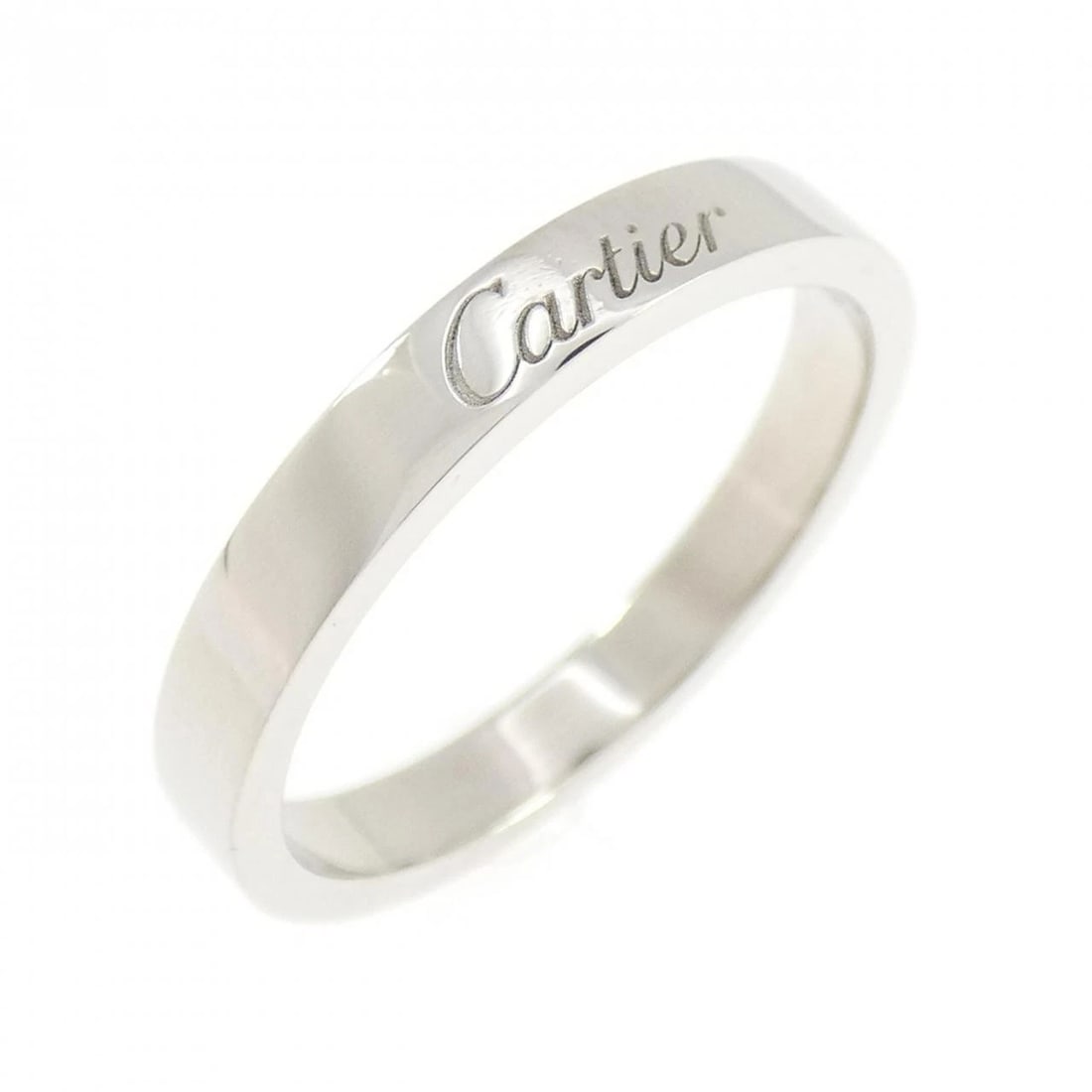 CARTIER ENGRAVED RING: Cartier Engraved Ring Brand: CARTIER Type/Style: Cartier Ring Material: Platinum950, Color: SILVER Size: US7 1/2(56) Accessories: None Accessories Notice: When purchasing pre-owned goods, please