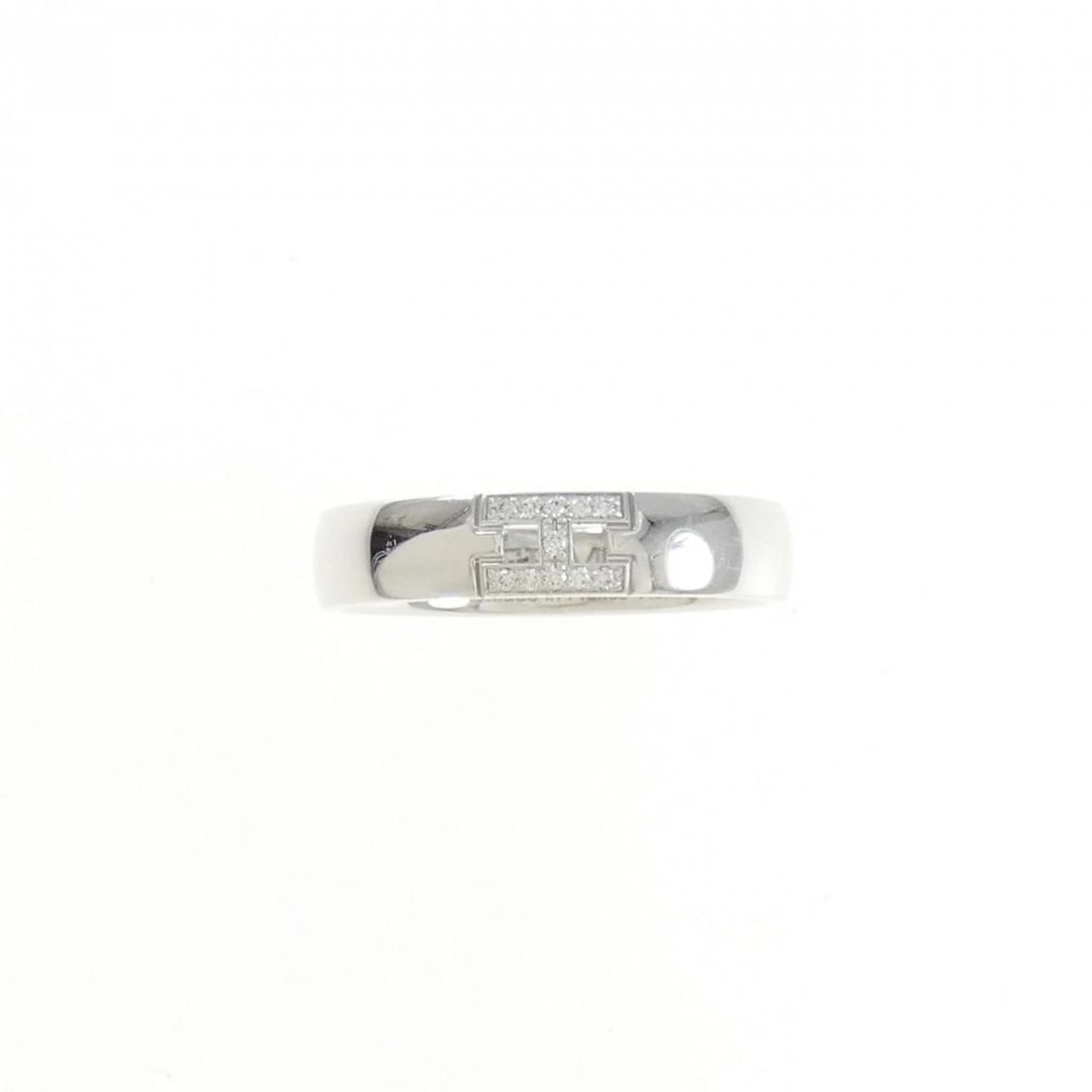 HERMES HERCULES MINI RING: Hermes Hercules Mini Ring Brand: HERMES Type/Style: Hermes Ring Material: 750 white gold, Main Stone Natural Color: WHITE GOLD Size: US4(47) Accessories: None Accessories Notice: When purchasing