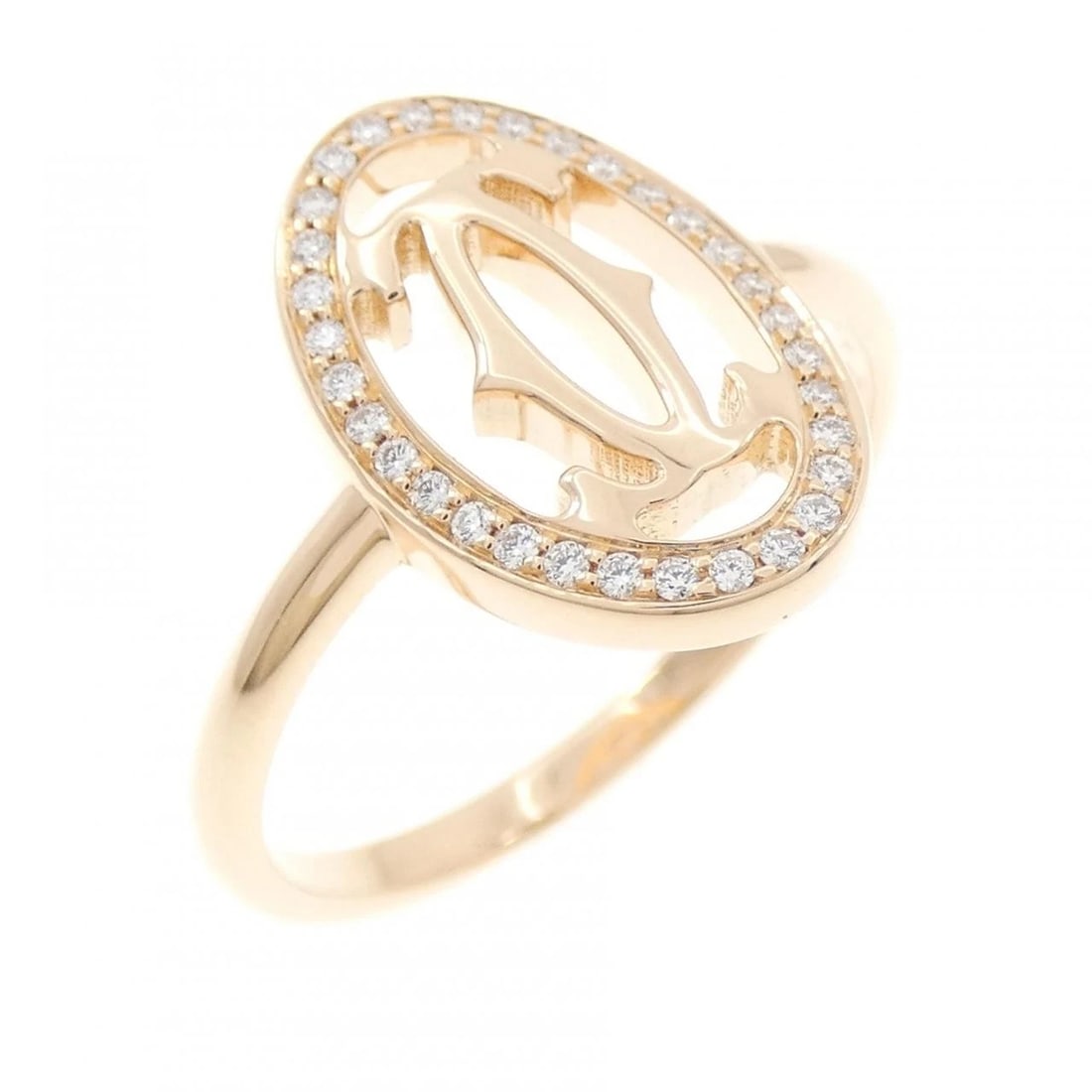CARTIER LOGO RING: Cartier logo ring Brand: CARTIER Type/Style: Cartier Ring Material: 750 Pink Gold, Main Stone Natural Color: PINK GOLD Size: US8 1/4(57) Accessories: None Accessories Notice: When purchasi
