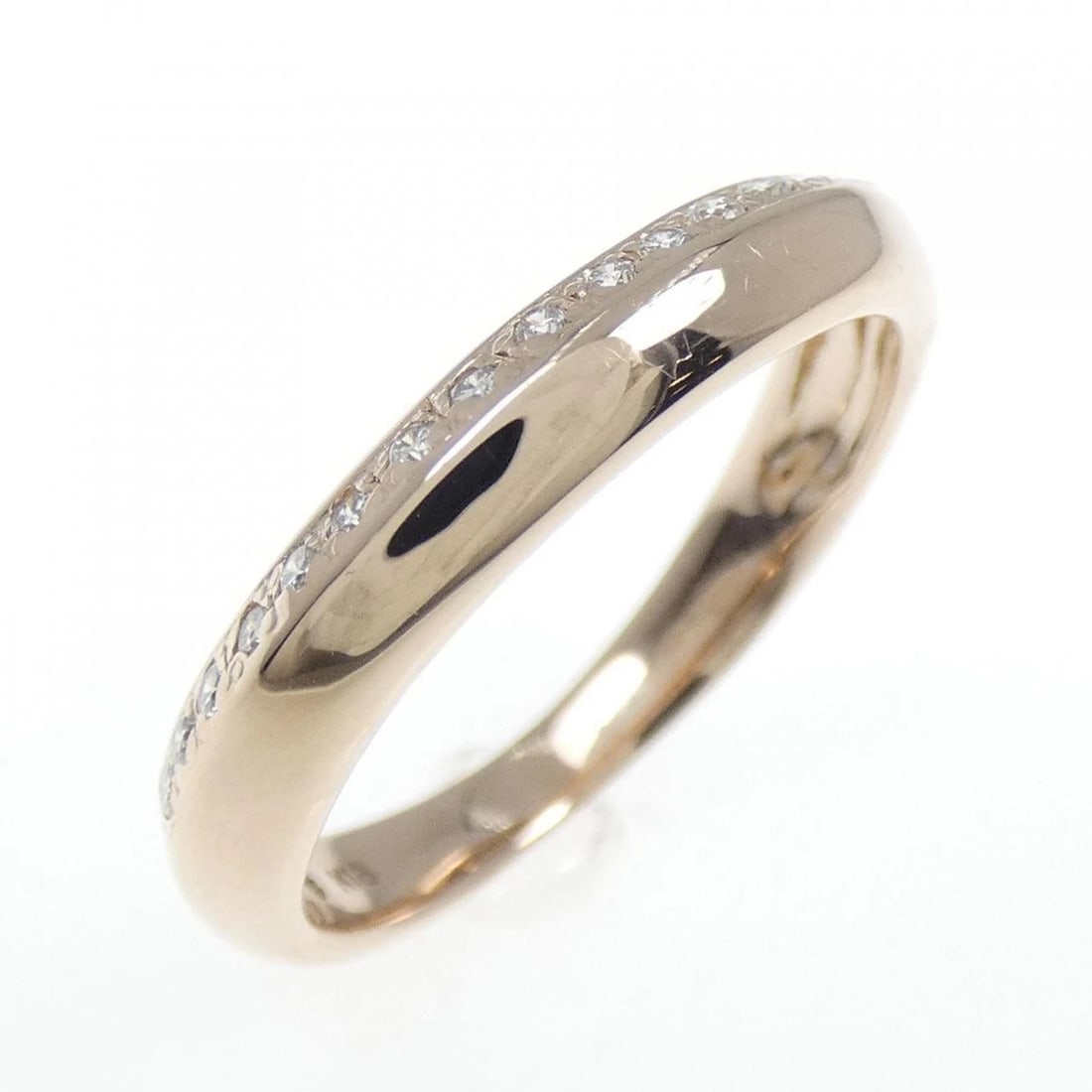 K18PG DIAMOND RING: K18PG diamond ring Brand: Unbranded Type/Style: Diamond Ring Material: K18 Pink Gold, Main Stone Natural Color: PINK GOLD Size: US6 Accessories: None Accessories Notice: When purchasing pre-owned